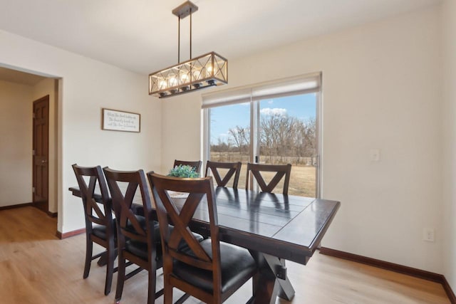 dining room featuring light hardwood / wood-style flooring