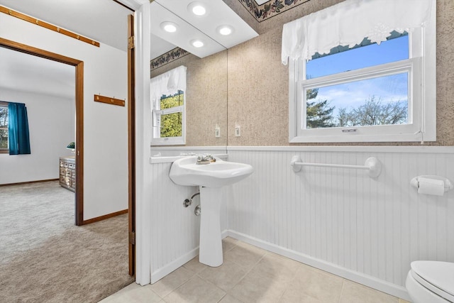 bathroom with toilet and sink