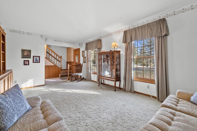 view of carpeted living room