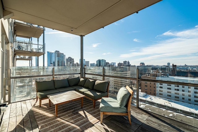 balcony with outdoor lounge area