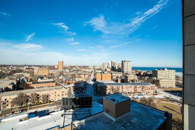 city view featuring a water view