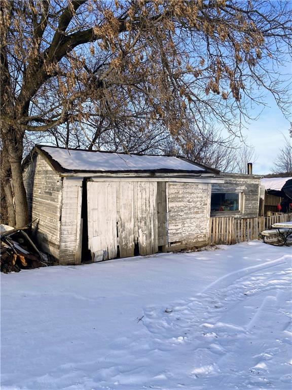 view of snow covered structure