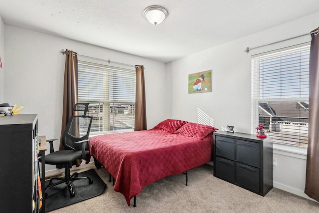 view of carpeted bedroom