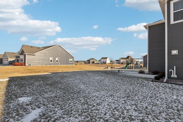 view of yard featuring a playground