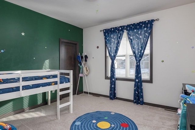 view of carpeted bedroom