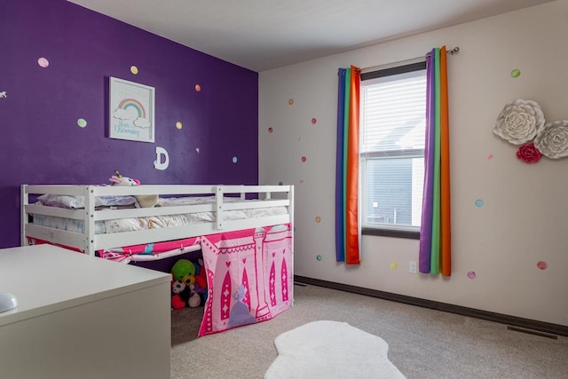 view of carpeted bedroom