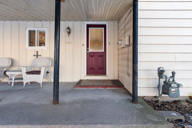 view of doorway to property