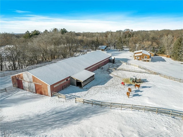 view of snowy aerial view