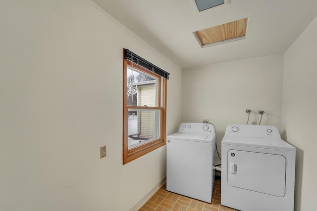 laundry room with washer and dryer