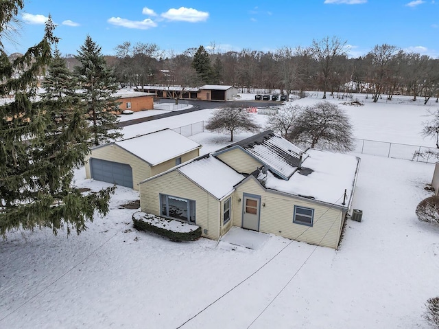 view of snowy aerial view