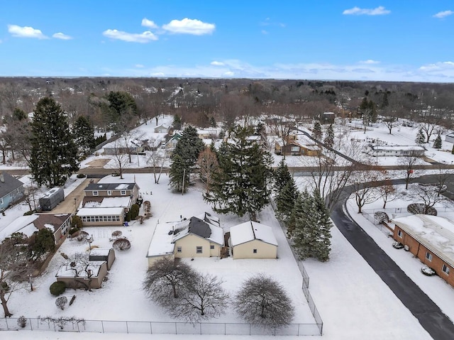 view of snowy aerial view