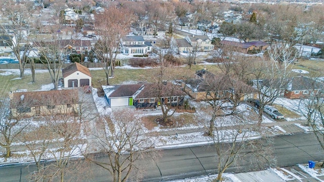 view of snowy aerial view