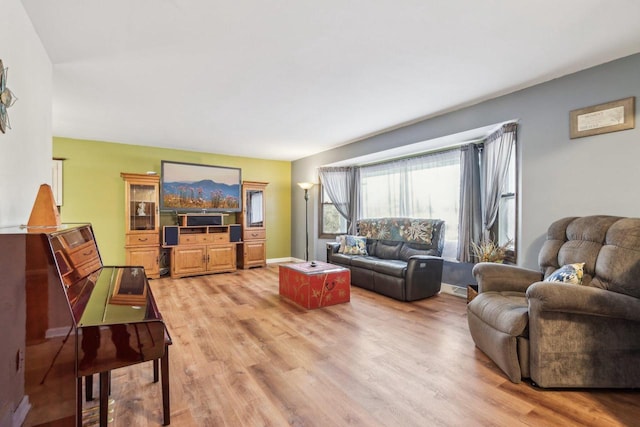 living room featuring hardwood / wood-style flooring