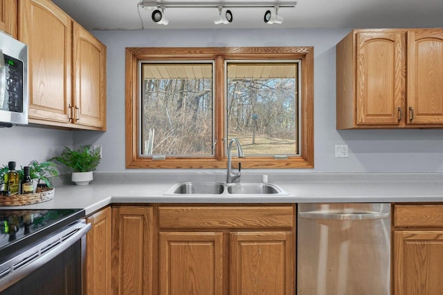 kitchen with stainless steel appliances and sink