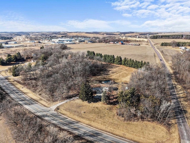 drone / aerial view featuring a rural view