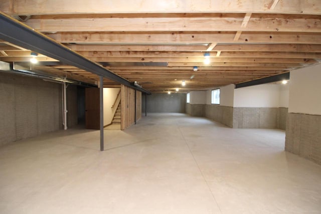 view of basement