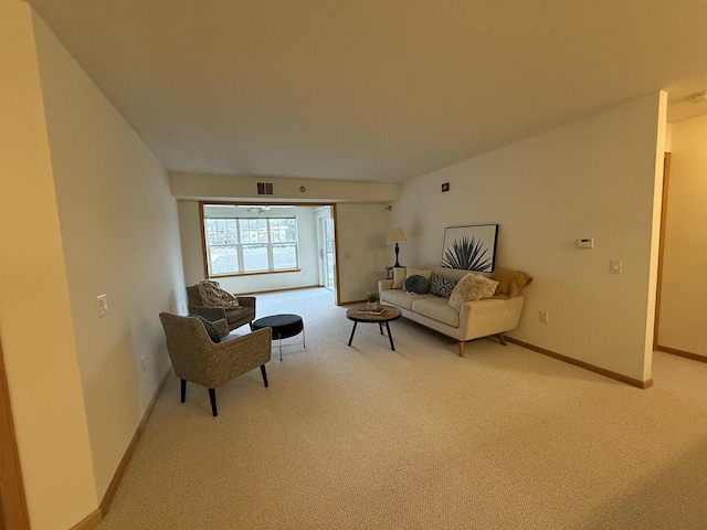 view of carpeted living room