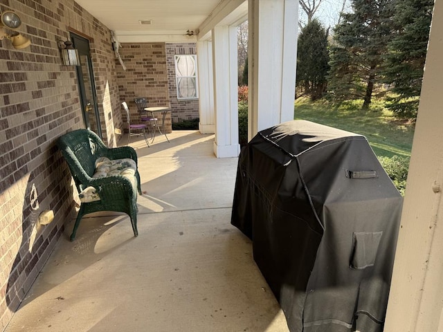 view of patio / terrace featuring grilling area