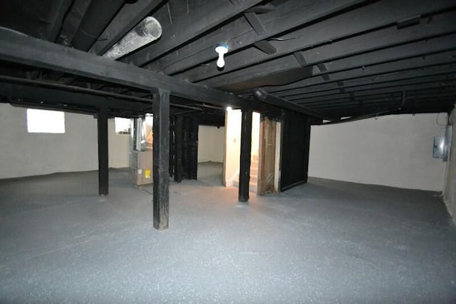 view of basement