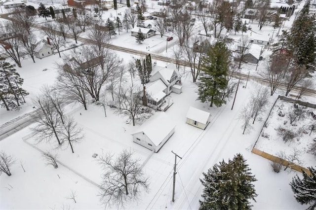 view of snowy aerial view