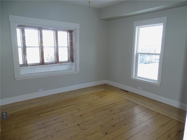 empty room featuring light hardwood / wood-style flooring