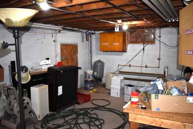 view of basement