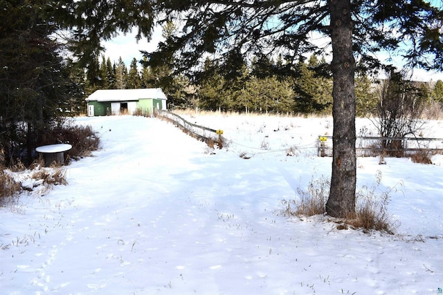 view of snowy yard