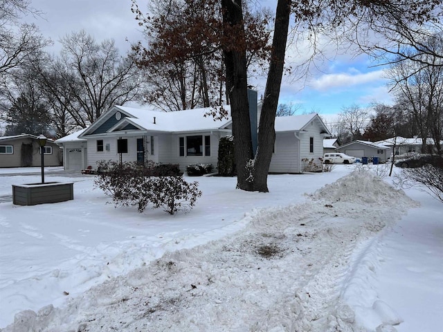 view of front of home featuring a garage