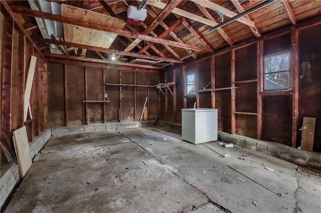 misc room with lofted ceiling and a wealth of natural light