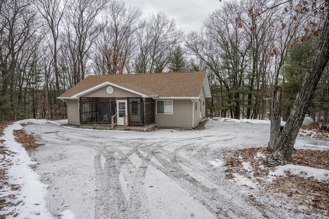 view of front of home featuring covered porch