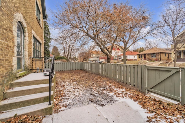 view of snowy yard