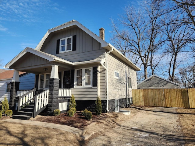 view of front of home with a porch