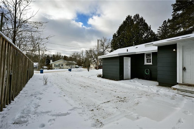 view of snowy yard