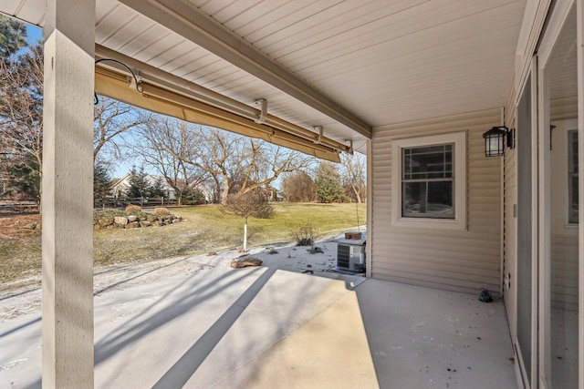 view of patio / terrace featuring central AC