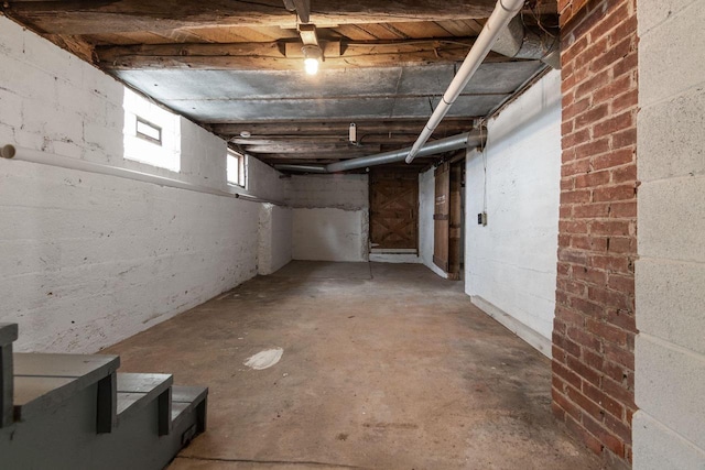 view of basement