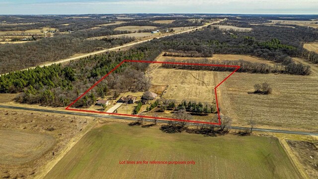 8325 S Avon Store Rd, Brodhead, WI 53520 - aerial view with a rural view