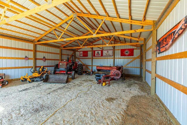 8325 S Avon Store Rd, Brodhead, WI 53520 - garage with metal wall