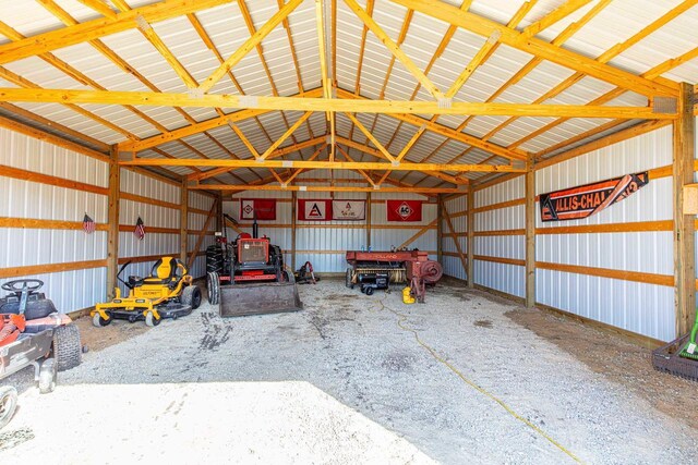 8325 S Avon Store Rd, Brodhead, WI 53520 - garage featuring metal wall
