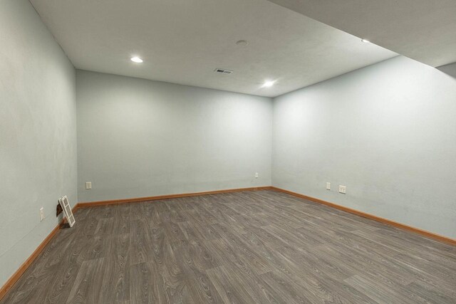 8325 S Avon Store Rd, Brodhead, WI 53520 - spare room with recessed lighting, wood finished floors, visible vents, and baseboards