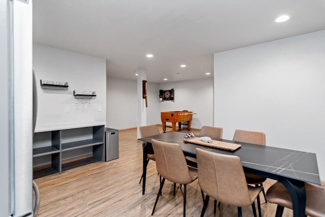 dining area featuring light hardwood / wood-style flooring