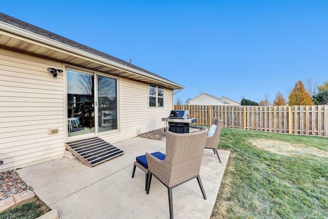 view of patio / terrace featuring area for grilling