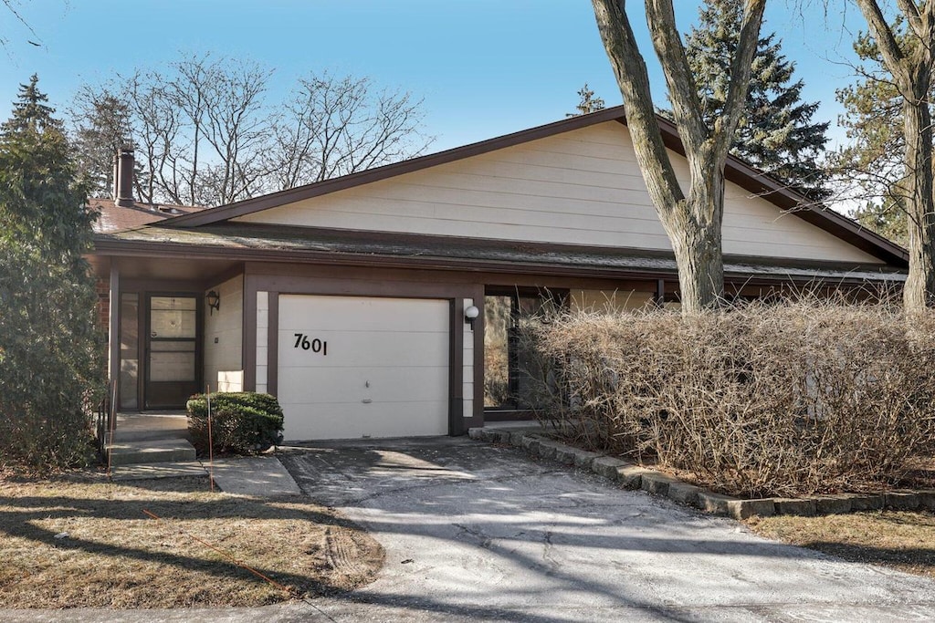 view of home's exterior featuring a garage