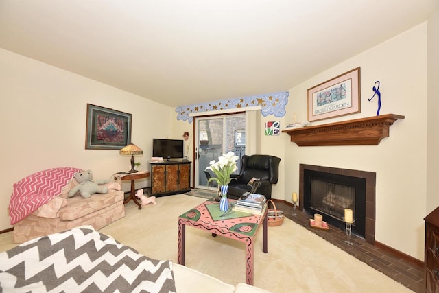 view of carpeted living room