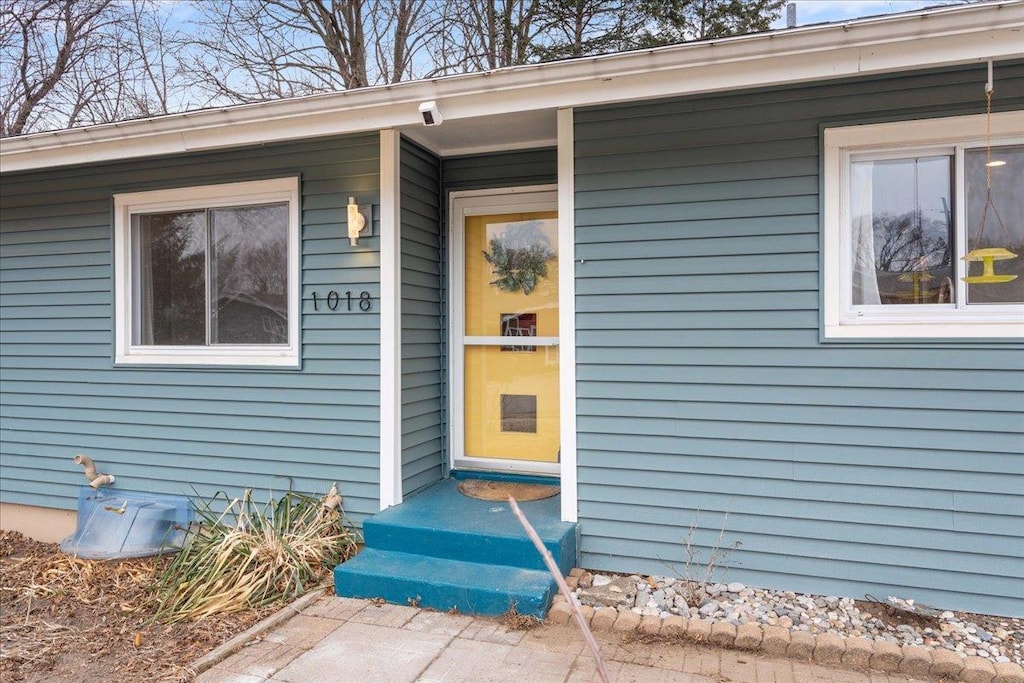 view of doorway to property