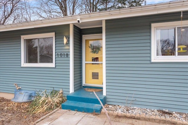 view of doorway to property