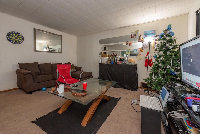 view of carpeted living room