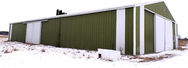 view of snow covered structure