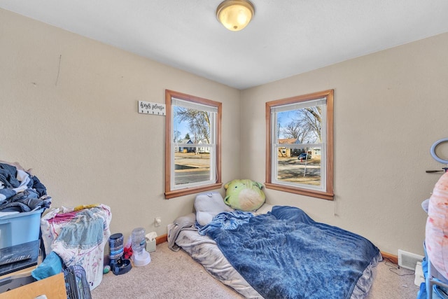 bedroom with carpet flooring