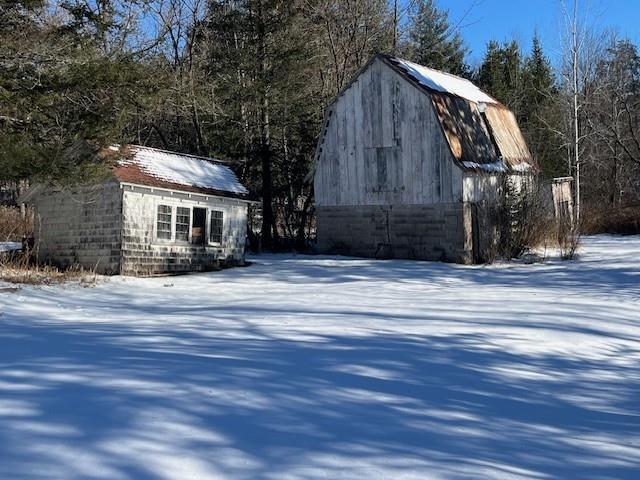 view of snow covered structure