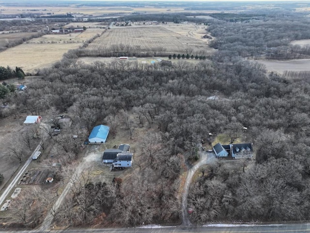 bird's eye view featuring a rural view